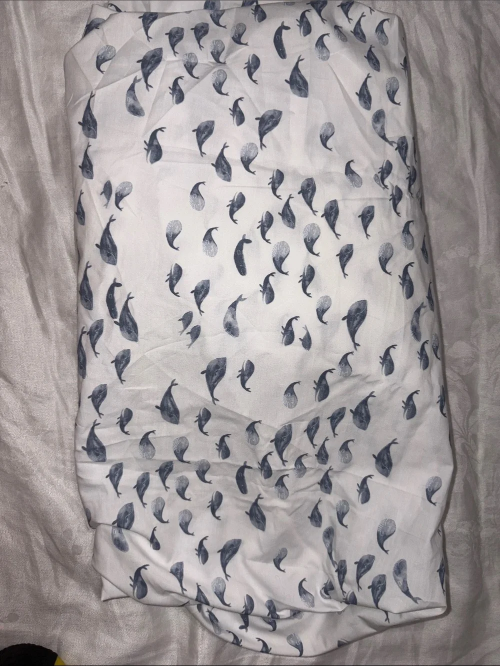POTTERY BARN KIDS PBK *Crib* Organic Fitted Sheet Blue Watercolor Whale